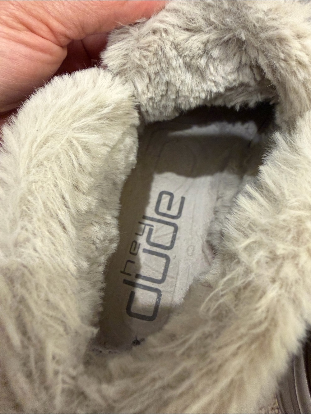 HEYDUDE Denny Leo Taupe Leopard Faux Fur Slip On Boots Women’s 10 - Picture 4 of 6
